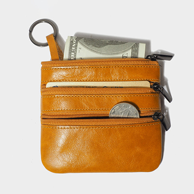 AP201 Stylish Cowhide Leather Small Wallet Zipper Pocket Design Cards Coins Cash Holder Purse AP201 Stylish Cowhide Leather Small Wallet Zipper Pocket Design Cards Coins Cash Holder Purse